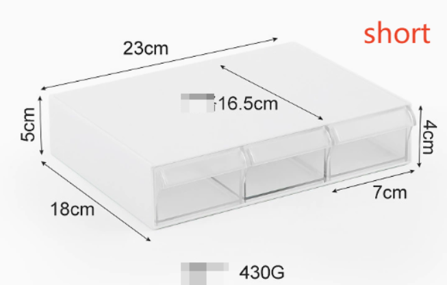 Under Desk Drawer Organizer Box with Multi-grid Storage KrazySales
