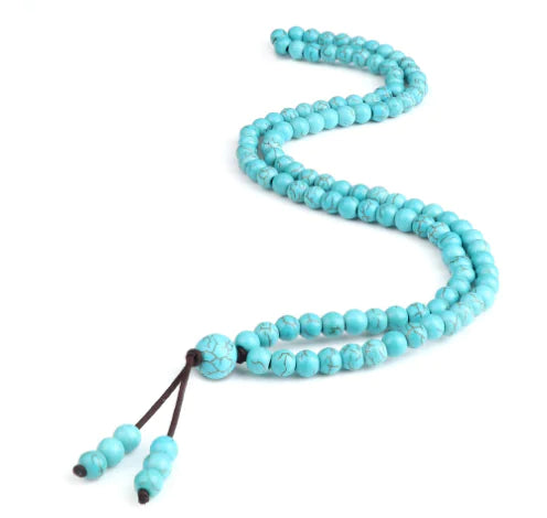 Men's Natural Stone Malachite 108 Beaded Necklace KrazySales