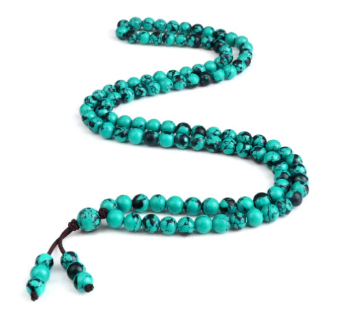 Men's Natural Stone Malachite 108 Beaded Necklace KrazySales