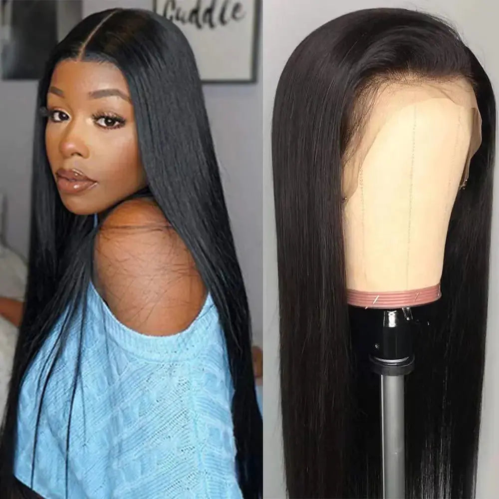 Black Middle Part Lace Front Wig for Women KrazySales