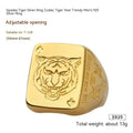 Trendy Silver Spade Ring - Chinese Zodiac Tiger Year KrazySales
