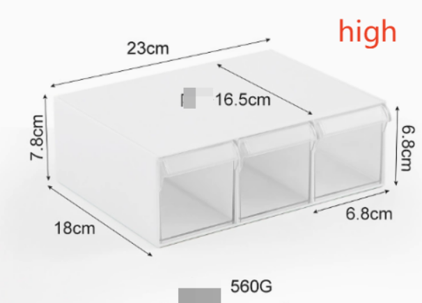 Under Desk Drawer Organizer Box with Multi-grid Storage KrazySales