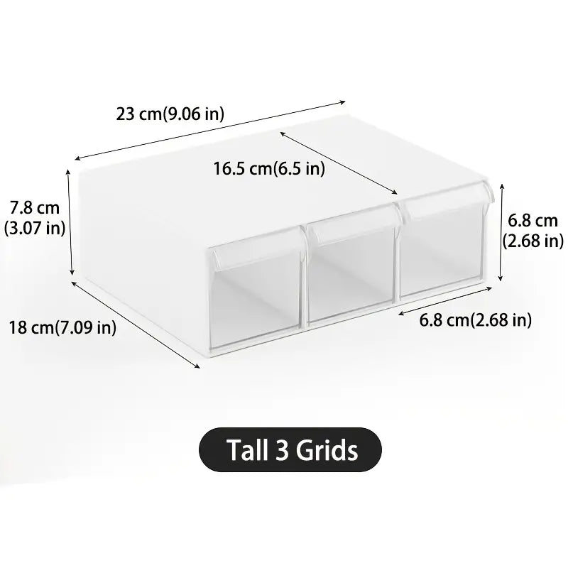 Under Desk Drawer Organizer Box with Multi-grid Storage KrazySales