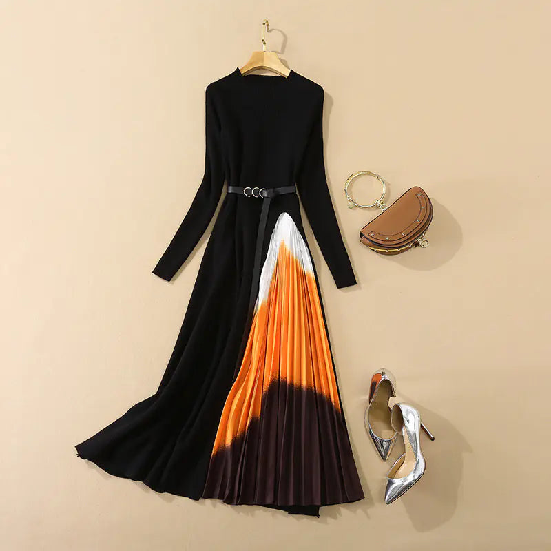 Elegant Long Sleeve Knit Dress with Ankle Length (2020) KrazySales