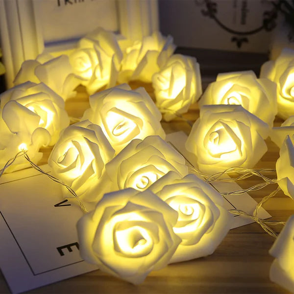 LED Rose Flower String Lights