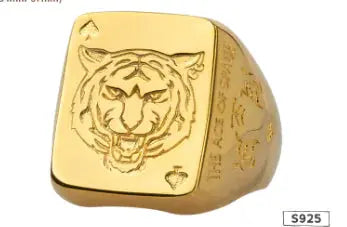 Trendy Silver Spade Ring - Chinese Zodiac Tiger Year KrazySales