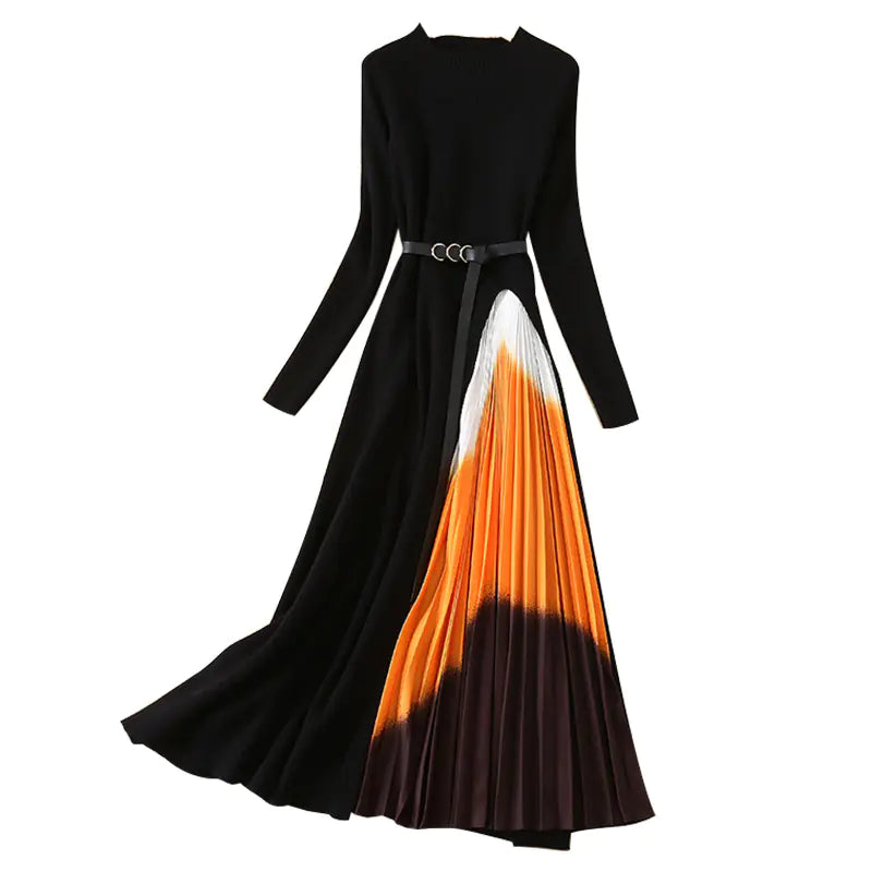 Elegant Long Sleeve Knit Dress with Ankle Length (2020) KrazySales